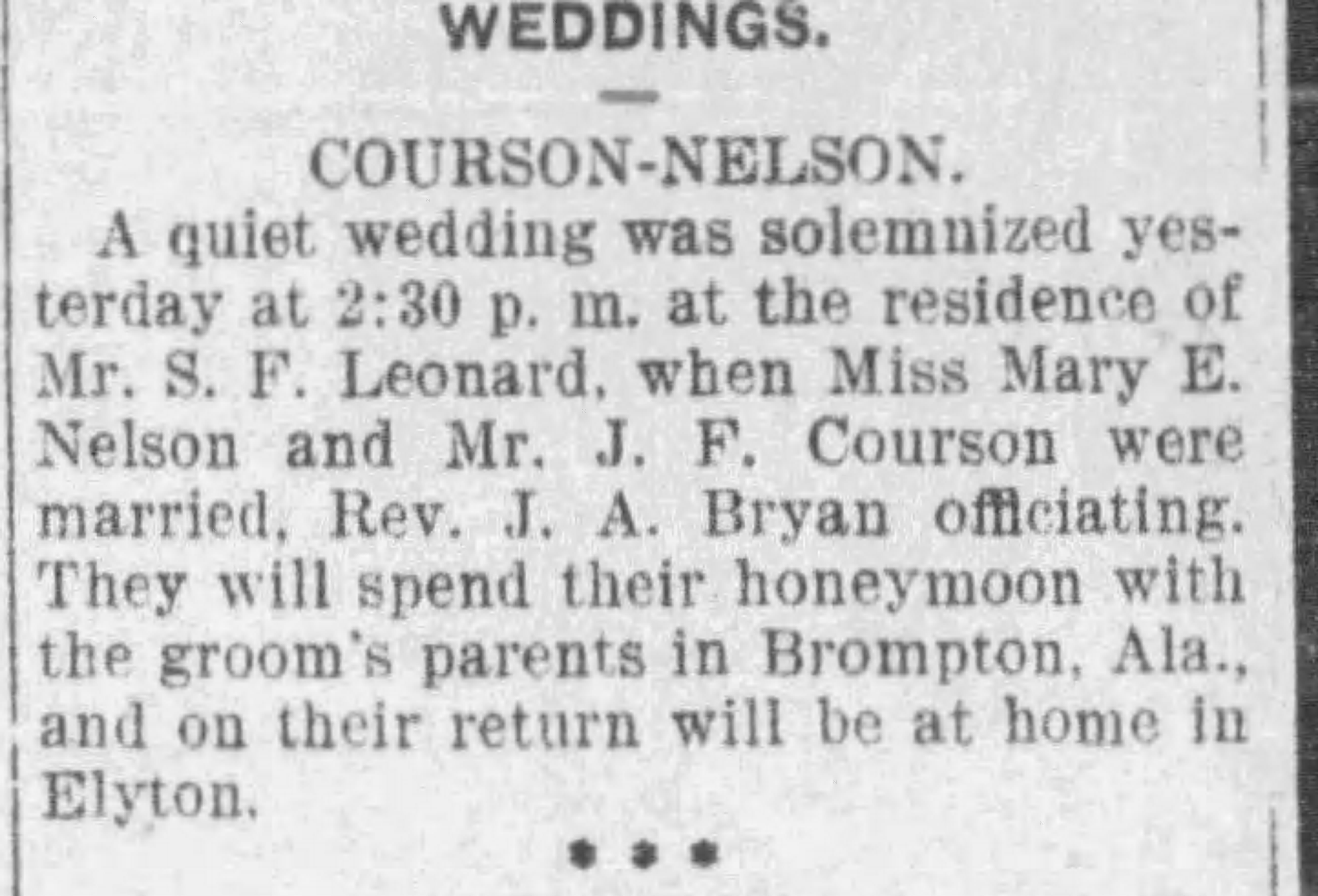 Mary E. Nelson-J.F. Courson